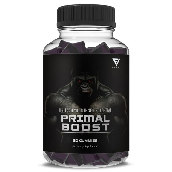 Primal Boost Advanced Gummies, PrimalBoost Maximum Strength Daily Energy Supplement (1 Month Supply)