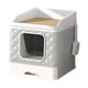 thumbnail image 1 of Contenedor portátil desmontable para gatos con rascador. Gris, 1 of 9