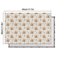 thumbnail image 5 of Beige Highland Cow Flower Pattern Summer Placemats Table Placemats Set Of 6-Linen Kitchen Washable Placemats Table Mats 11.8"x17.7" Non-Slip Heat Resistant, 5 of 5