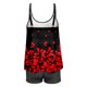 thumbnail image 4 of MKLEKYY Pijama Corto Para Mujer, Traje De Baño Tankini Fluido De Dos Piezas Con Pantalones Cortos Y Cuello En U, Trajes De Baño De 2 Piezas, 4 of 4