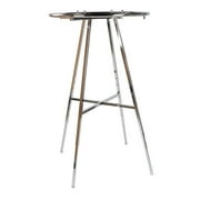 SSWBasics Chrome Round Clothing Rack (36" Diameter 48"-72"H 3" Increments) - With Push Button Adjustable Legs - Round Garment Rack for Retail Thrift and Consignment Shops