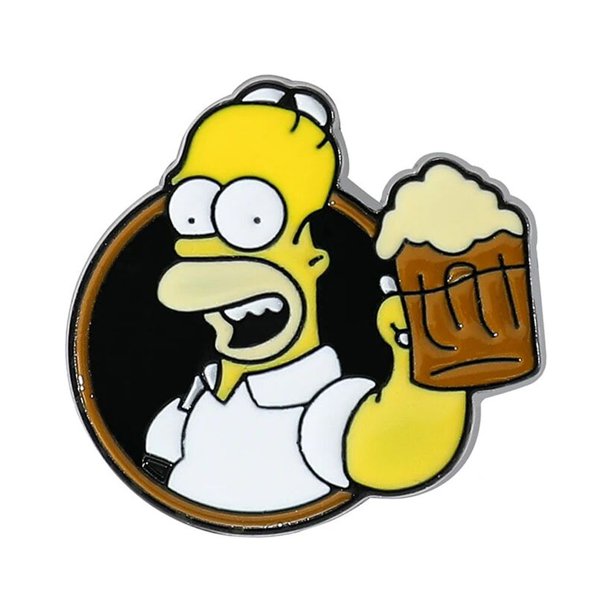 Broche de esmalte de los Simpsons para mujer, alfileres de solapa de chaqueta de dibujos animados divertidos, insignia de bolsos, accesorios de joyería de Anime de comedia clásica