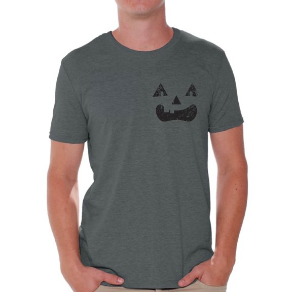 Awkward Styles Halloween Pumpkin Tshirt Halloween Shirts for Men Funny Halloween Shirts Men's Jack-O'-Lantern Tshirt Spooky Outfit Funny Gifts for Halloween Jack-O'-Lantern Pumpkin Men's Tshirt