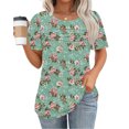 thumbnail image 2 of Womens Summer Tops Dressy Casual 3/4 Sleeve Plus Size Shirts for Curvy Women Slim Fit Graphic Tees, 2 of 6