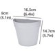 thumbnail image 3 of Conjunto de 2 macetas para colgar en la pared de plástico para jardín interior al aire libre balcón gris Feliz Sencillez, 3 of 5
