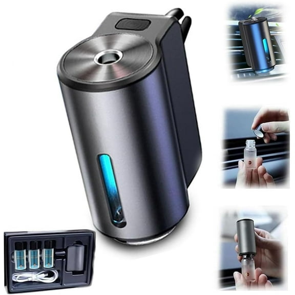 Smart Car Air Freshener, Smart Car Air Freshener with Three Adjustable, Aromatizante para Carro Inteligente Intelligent Car Aroma(Diffuser 1pcs Oils)