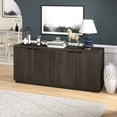 thumbnail image 3 of Evelyn&Zoe Modern/Contemporary 68" Wide Alder Brown Buffet Table, 3 of 6