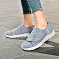 thumbnail image 4 of YOURDIARY Women's Walking Shoes Adjustable Closure Breathable Lightweight Wide Width Casual Shoes, 4 of 7