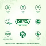 DEVA Vegan Vitamins Natural Vitamin E 400IU with Mixed Tocopherols, Supports Immune System & Skin Nutrition, Natural Antioxidant & Gluten Free, Dairy Free, Non-GMO, 90 Capsules