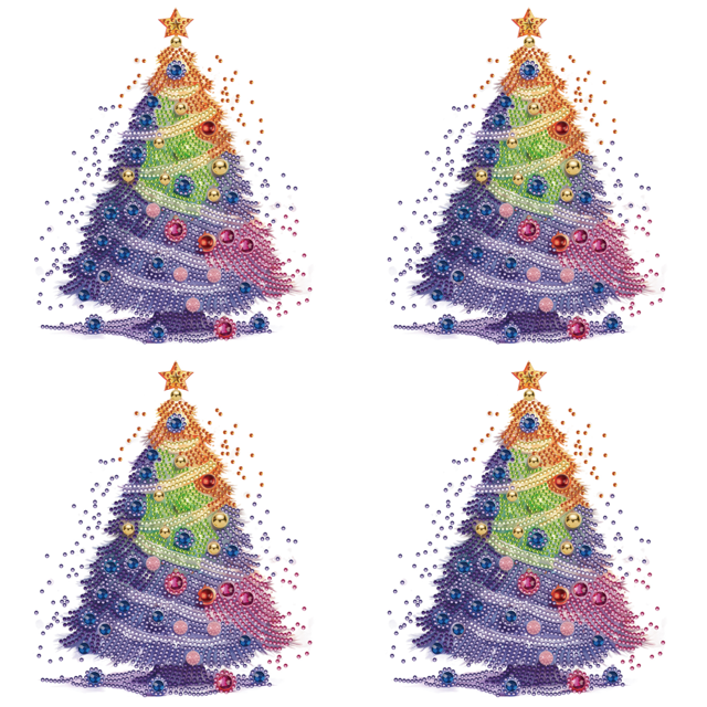 4 Uds. 5D DIY Parcial Con Forma Especial Navidad 30x30cm