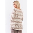 thumbnail image 3 of Plus Ivory Acid Wash Print Bateau Neck Relaxed Fit Long Sleeve Top 2XL, 3 of 3