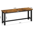 thumbnail image 2 of Recaceik 39 Inch Dining Benches, Kitchen Bench,Bench Dining Room Benches with Metal Legs, Living Room, Bedroom,Durable and Stable,Easy Installation,2-Piece Set,Rustic Brown, 2 of 7