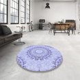 thumbnail image 3 of Ahgly Company Indoor Rectangle Patterned Heavenly Blue Area Rugs, 2' x 4', 3 of 6
