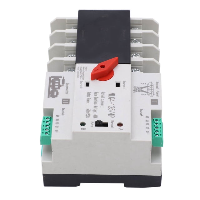 Transfer Switch, 4P PC Silver Anti Aging AC400V Dual Power Automatic Transfer Switch For Factory For Farm 20A,32A,50A,63A,80A,100A