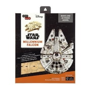Disney Parks Star Wars Millennium Falcon Book and 3D Wood Model Kit 3D New