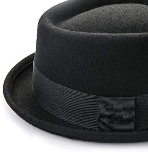 Pork Pie Hat 100% Wool Felt Men's 