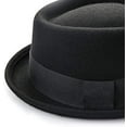 thumbnail image 4 of Pork Pie Hat Wool Felt Men's Porkpie Breaking Bad Hats Flat Top Mens Fedora, 4 of 5
