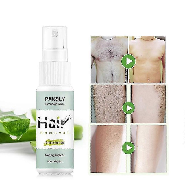 Spray depilatorio hidratante suave y rápido con ingredientes naturales de aloe, 30 ml, 4 unidades