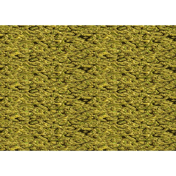 Ahgly Company Indoor Rectangle Patterned Golden Brown Yellow Area Rugs, 8' x 12'