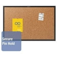 thumbnail image 4 of Quartet Cork Board, Bulletin Board, 4' x 3' Corkboard, Black Frame (2304B), 4 of 4