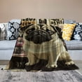 thumbnail image 2 of Orinice Pug Blanket, Pug Gifts, Pug Gifts for Pug Lovers, Pug Stuff, Dog Lover Gifts, Pug Blankets for Pug Lovers, Pug Decor,  Pug Throw Blanket Christmas Birthday 60x80in, 2 of 6
