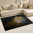 thumbnail image 2 of Dreamtimes Lightweight Soft Area Rugs 31x20 Inch, Tiger On The Dark Floor Mat Doormat for for Rooms Entrance Hardwood Floor Living Room 2'7" x 1'8"） Nursery Rugs, 2 of 6