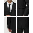 thumbnail image 6 of INSPIRE CHIC Men's Coat Slim Fit Blazer Single Breasted One Button Formal Coat S Black, 6 of 7