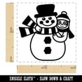 thumbnail image 2 of Sloth and Snowman Winter Friends Self-Inking Rubber Stamp Ink Stamper - Brown Ink - Small 1 Inch, 2 of 7