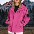 thumbnail image 2 of iHPH7 Womens Raincoats Waterproof with Hood Fall Outfits for Women Windbreaker Jacket Women Waterproof Jackets for Women Light Jackets for Women Womens Fall Jackets Hooded Jacket Women Hot Pink S, 2 of 9