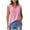 Pink, variant on Aofany Women's Tank Tops Summer Fashion Solid Color V-Neck Sleeveless T-shirt Tops Blouse
