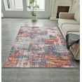 thumbnail image 6 of Amazing Rugs, LLC. "Zara Contemporary" Washable Super Soft Area Rug with Abstract Design Blue/Gray/Yellow 3' x 5' Abstract 0.76 - 1 inch N/A 3' x 5', 6 of 11