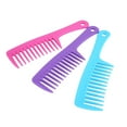 thumbnail image 1 of Peine para el cabello, 3 colores, peine para el cabello rizado con dientes anchos, peine antiestático, multifuncional, 1 of 8