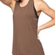 thumbnail image 5 of Sonducket Camiseta de fitness para mujer, chaleco deportivo para gimnasio, camiseta sin mangas con espalda cruzada y estiramiento activo Uniforme atlético Café METRO, 5 of 6