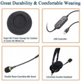 thumbnail image 4 of Computer Usb Headset Call Center Headset Noise Cancelling Wired Headset black, 4 of 7