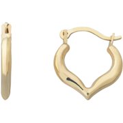 Finecraft Children's 10K Yellow Gold Polished Heart Shape Hoop Earrings