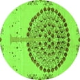 thumbnail image 1 of Ahgly Company Indoor Round Abstract Green Modern Area Rugs, 5' Round, 1 of 4