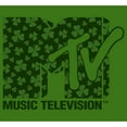 thumbnail image 2 of Men's MTV St. Patrick's Day Retro Shamrock Fill Logo  Graphic Tee Kelly Green Medium, 2 of 5