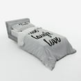 thumbnail image 3 of Ambesonne Live Laugh Love Bedding Set 4 Pcs, Retro Words, Queen, Black White, 3 of 3