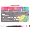 thumbnail image 1 of Graflsoa Dual-Tip 48-Color Brush Pens with Fine and Soft Tips for Drawing, Coloring, and Journaling – PP Storage Box Included, 1 of 7