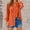 Orange, variant on Sakmal Business Casual Going Out Tops for Women Green Button Down Tops Long Sleeve Plain V Neck Tops for Women
