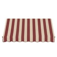 thumbnail image 2 of Awntech 5.38 Ft New Orleans Fixed Awning Canopy with Twisted Rope Arms (64.5in x 31in x 24in), Burgundy/Tan Stripe, 2 of 2