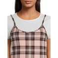 thumbnail image 4 of No Boundaries Layered Plaid T-Shirt & Tank Top, (Girl's XS-3X), 4 of 5