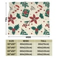 thumbnail image 6 of LNWH Retro Happy Christmas Background Pattern Throw Blanket, Flannel Sofa Blankets for All Seasons, 40"x30", 6 of 8