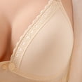 thumbnail image 4 of Fatuov Womens No Underwire Bra Push Up Comfortable Front Closure Bra for Lounge Breathable Full Coverage Light Support Bra, One-Handed Use, Underwear 42B, 4 of 5