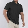thumbnail image 2 of Besolor Summer Shirts for Men Short Sleeve Collared Golf Workout T-Shirts Casual Solid Color Basic Tee Tops, 2 of 5