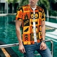 thumbnail image 6 of KLL Halloween Banner Symbols for Men's Baseball Shirts,Short Sleeve Casual Shirts Button Down Shirt for Men Beach Summer Wedding Shirt-4X-Large, 6 of 7