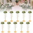 thumbnail image 5 of 10Pcs Crystal Flower Stand Gold Vase 70cm Wedding Centerpieces for Table Decor Gold, 5 of 12