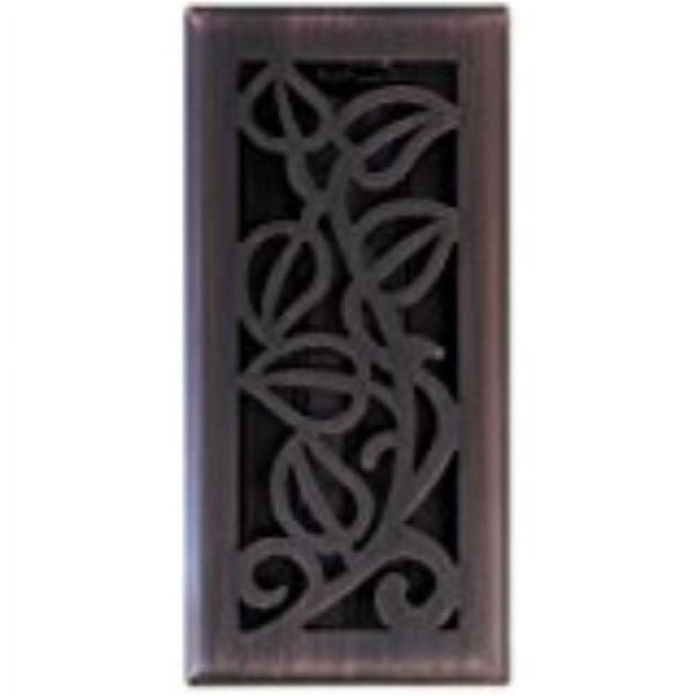 Imperial RG3279 Vine Design Steel Floor Register, Oil Rubbed Bronze, 4" x 10"