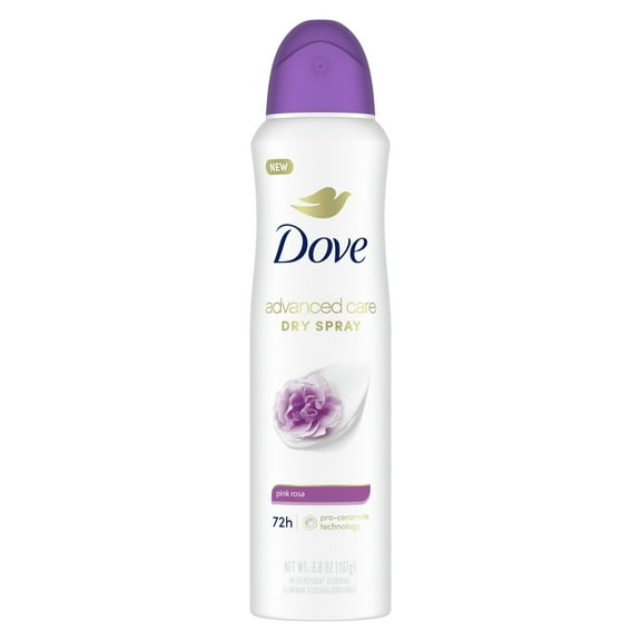 Dove Antiperspirant Deodorant Pink Rosa Clear Tone Dry Spray 3.8 oz - 2 Pack