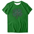thumbnail image 3 of Nuoqisi Women's St. Patrick's Day Print Plus Size Round Neck Short Sleeve Spring/Summer Base Layer T-Shirt, 3 of 4